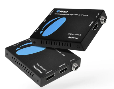 Extensor HDMI por medio de cable UTP marca OREI modelo UHD-EX165H-K, hasta 70 metros 1080p y 40 metros hasta 4k@60HZ, HDCP 2.2