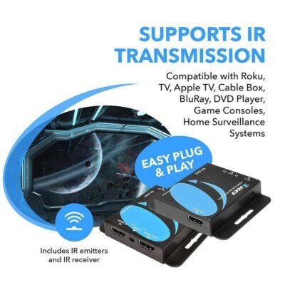 Extensor HDMI por medio de cable UTP marca OREI modelo EX-230C, hasta 70 metros 1080p y 40 metros hasta 4k@30HZ - Imagen 4