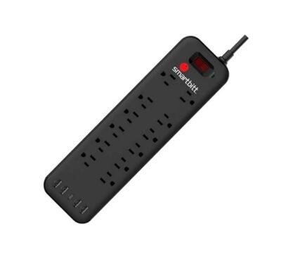 Regleta con supresor de picos marca Smartbitt modelo SBSS-B12-5U