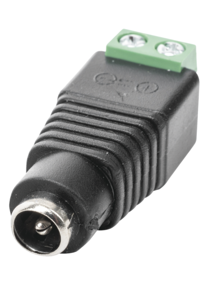 ADAPTADOR TIPO JACK DE 3.5 MM HEMBRA POLARIZADO DE 12 VCD